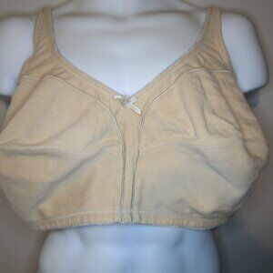 Comfort Choice Women's Bra Size 48DD Tan 100% Cotton 27-0441-9